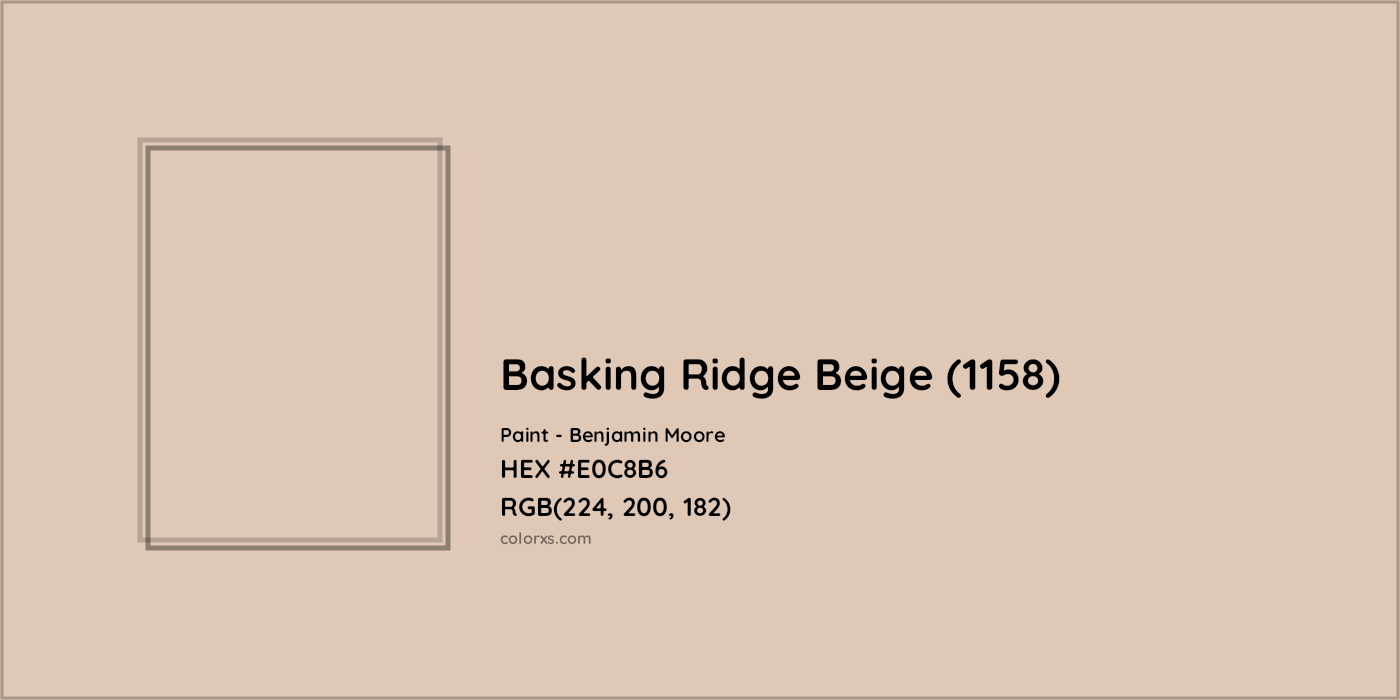 HEX #E0C8B6 Basking Ridge Beige (1158) Paint Benjamin Moore - Color Code