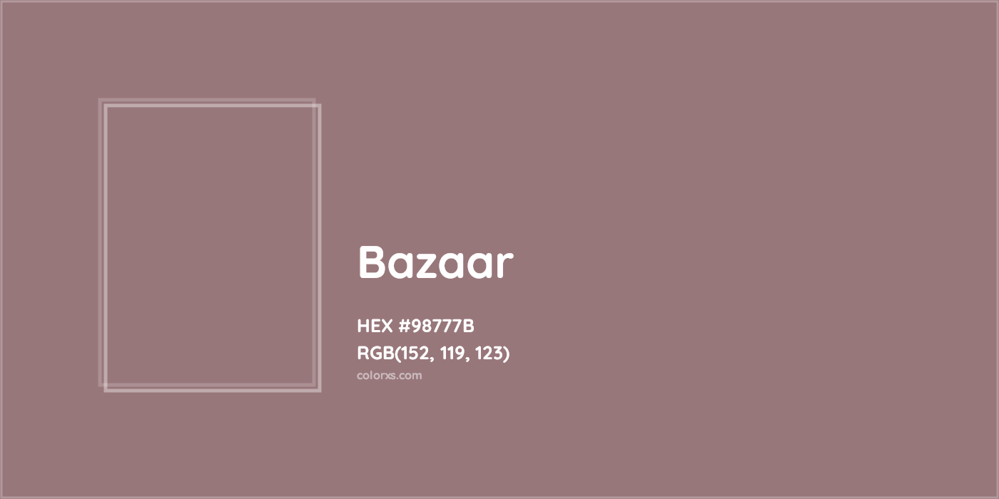 HEX #98777B Bazaar Color - Color Code