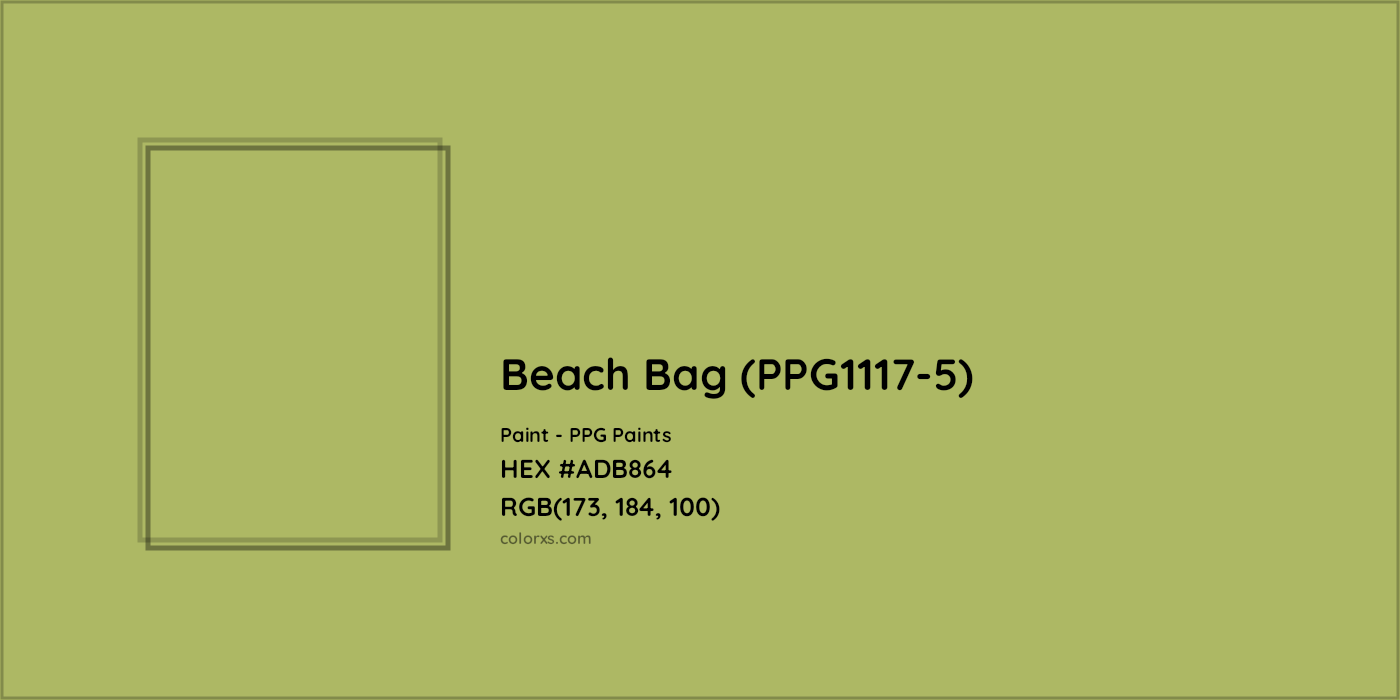 HEX #ADB864 Beach Bag (PPG1117-5) Paint PPG Paints - Color Code