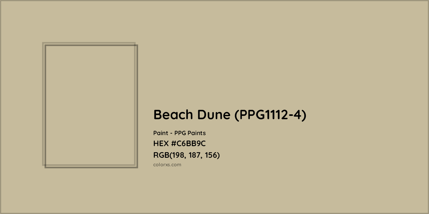 HEX #C6BB9C Beach Dune (PPG1112-4) Paint PPG Paints - Color Code