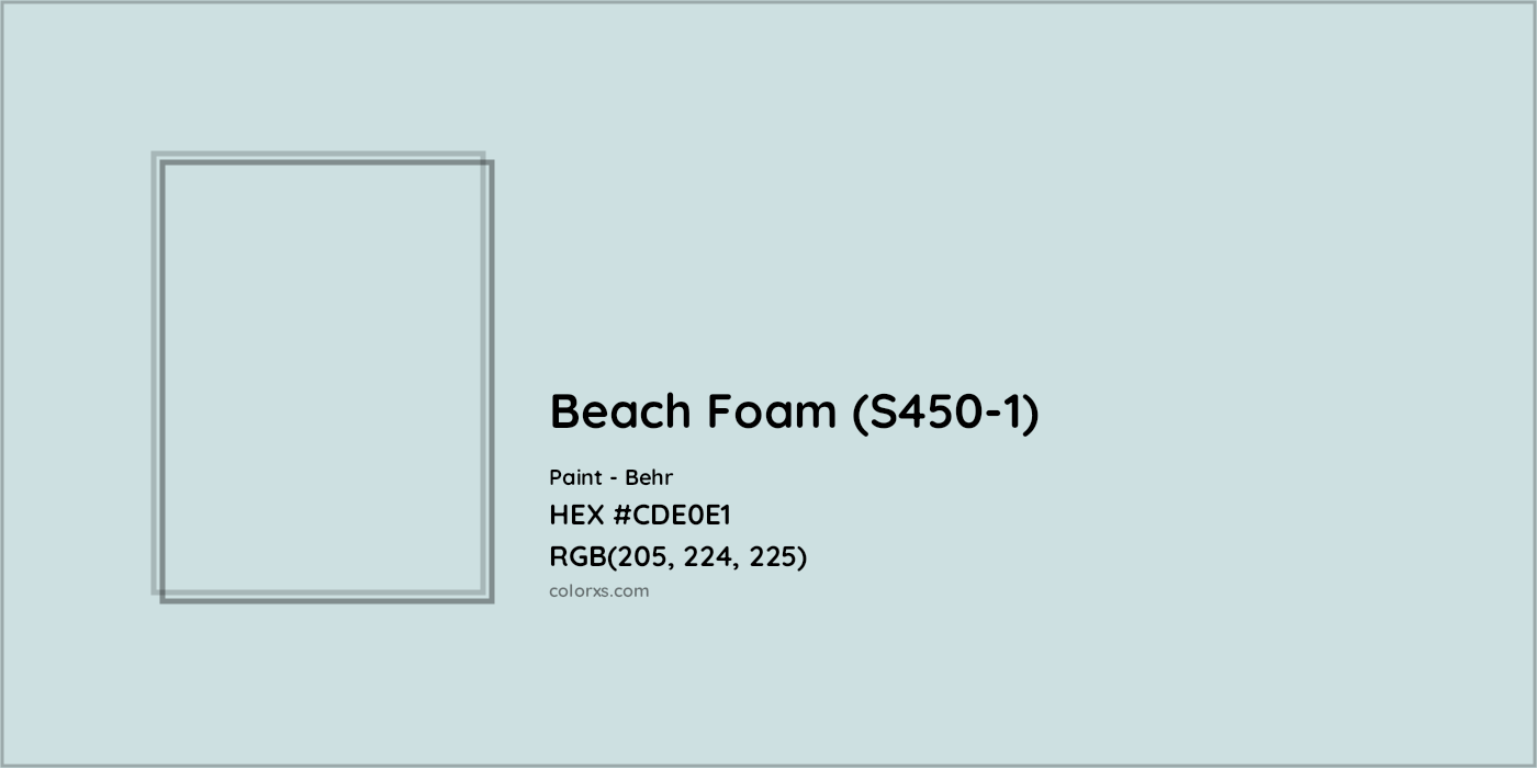 HEX #CDE0E1 Beach Foam (S450-1) Paint Behr - Color Code