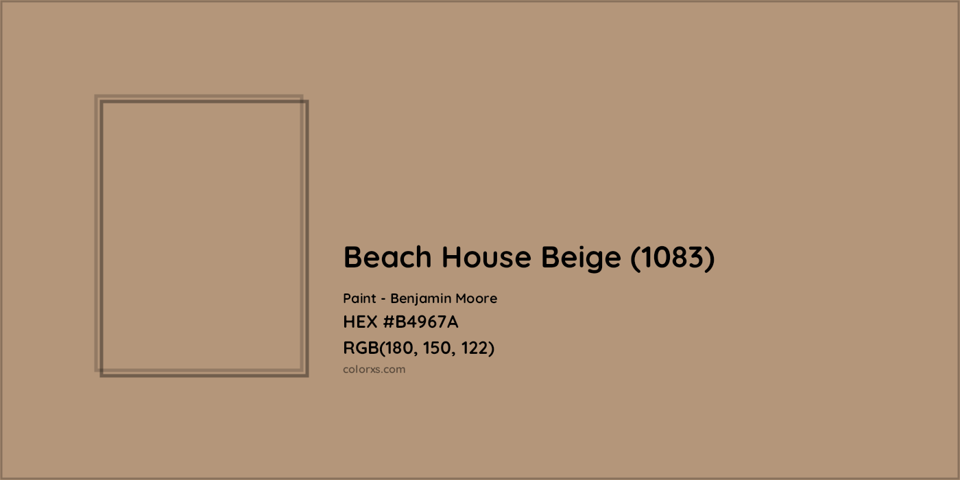 HEX #B4967A Beach House Beige (1083) Paint Benjamin Moore - Color Code
