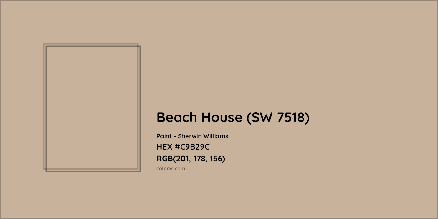 HEX #C9B29C Beach House (SW 7518) Paint Sherwin Williams - Color Code