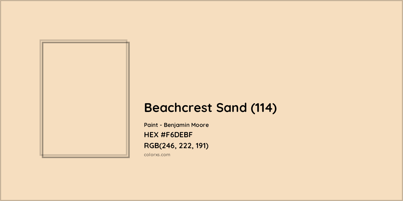 HEX #F6DEBF Beachcrest Sand (114) Paint Benjamin Moore - Color Code