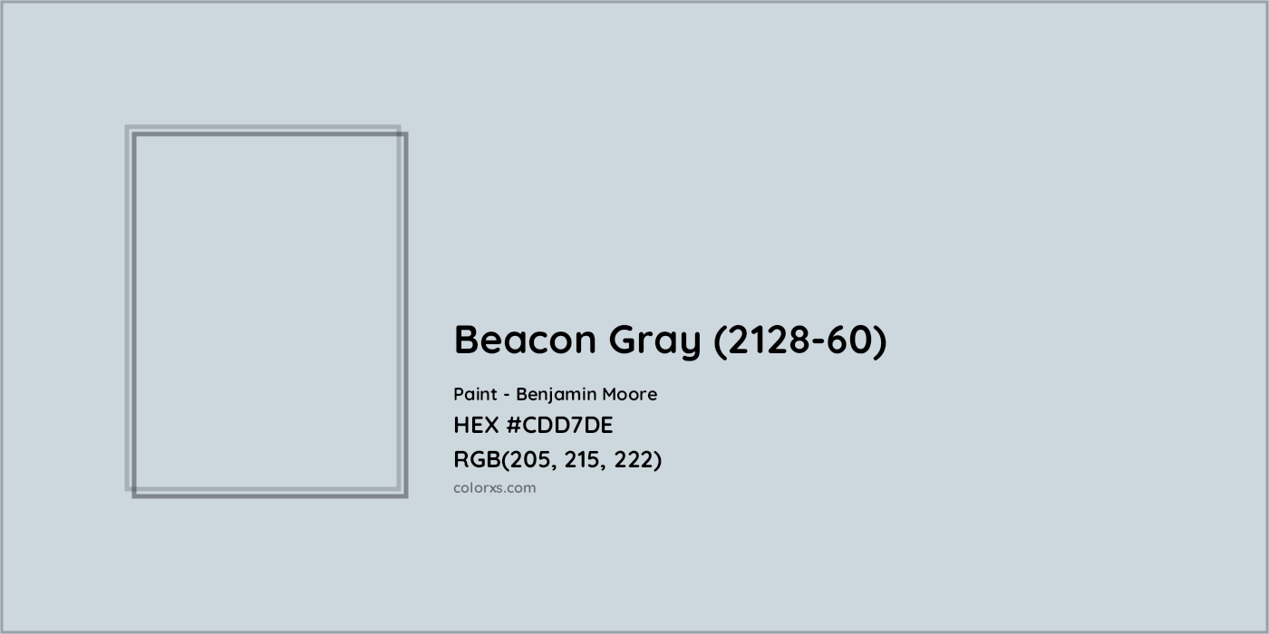 HEX #CDD7DE Beacon Gray (2128-60) Paint Benjamin Moore - Color Code