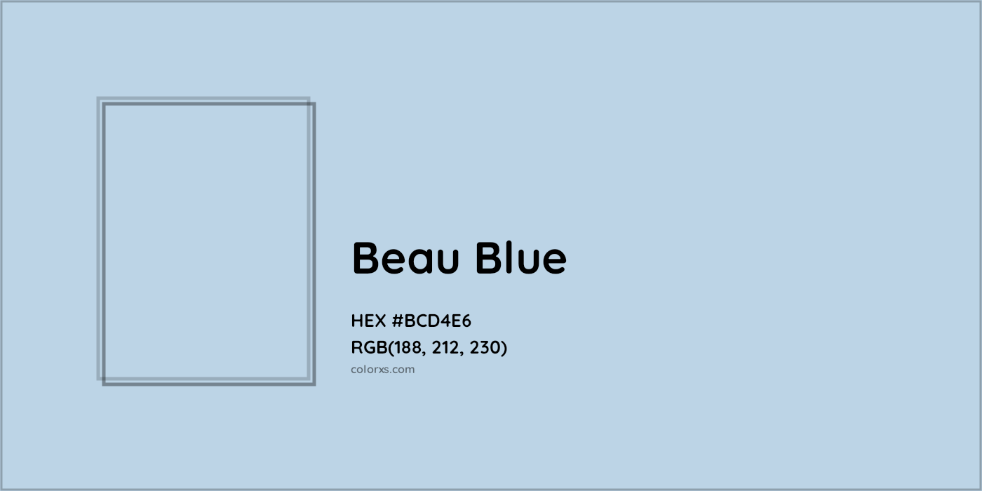 HEX #BCD4E6 Beau blue Color - Color Code