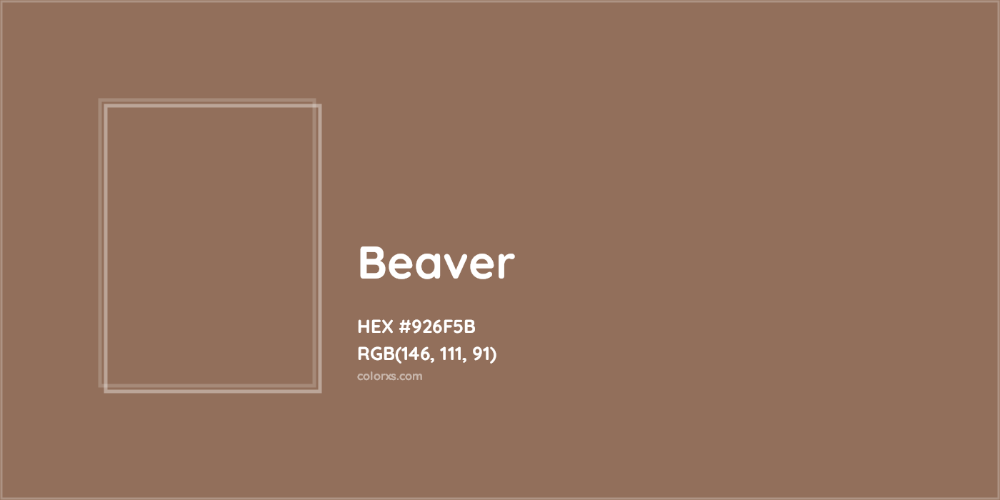 HEX #926F5B Beaver Color Crayola Crayons - Color Code