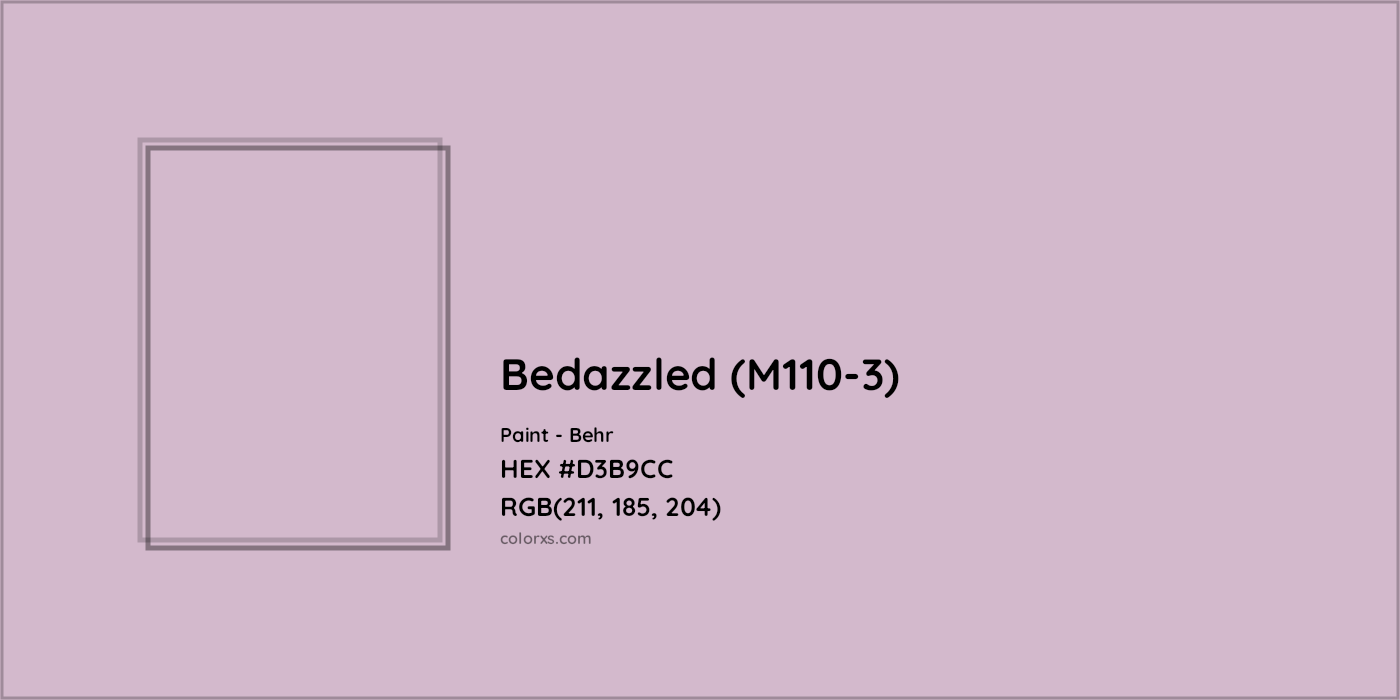 HEX #D3B9CC Bedazzled (M110-3) Paint Behr - Color Code