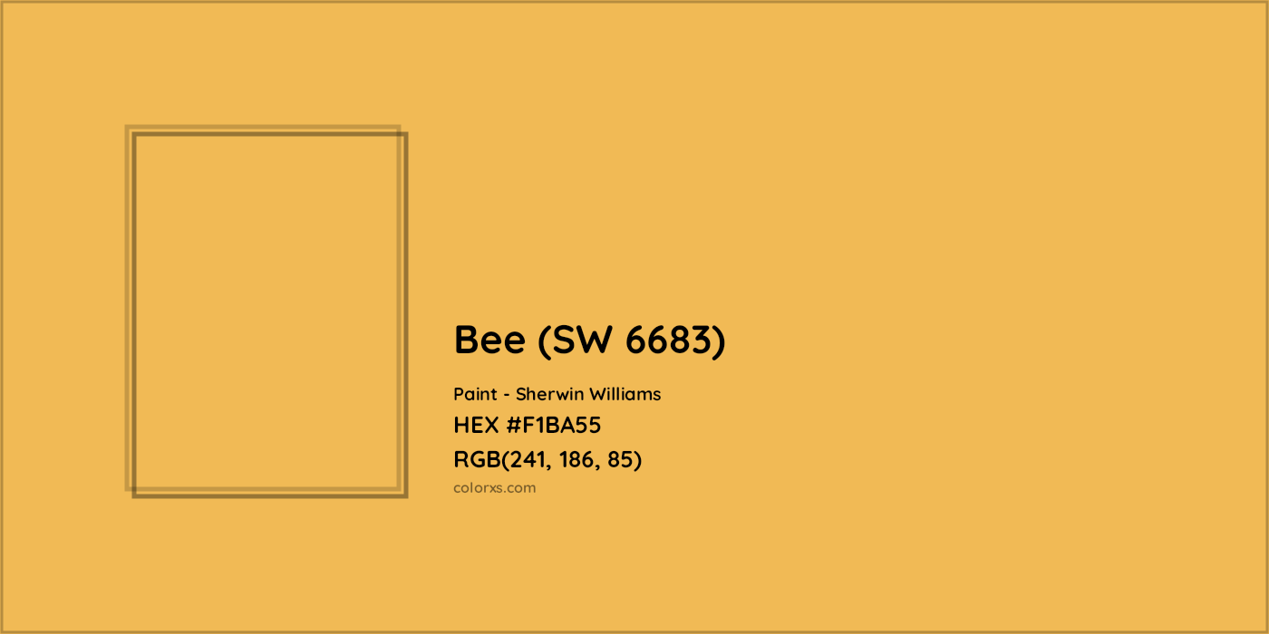 HEX #F1BA55 Bee (SW 6683) Paint Sherwin Williams - Color Code