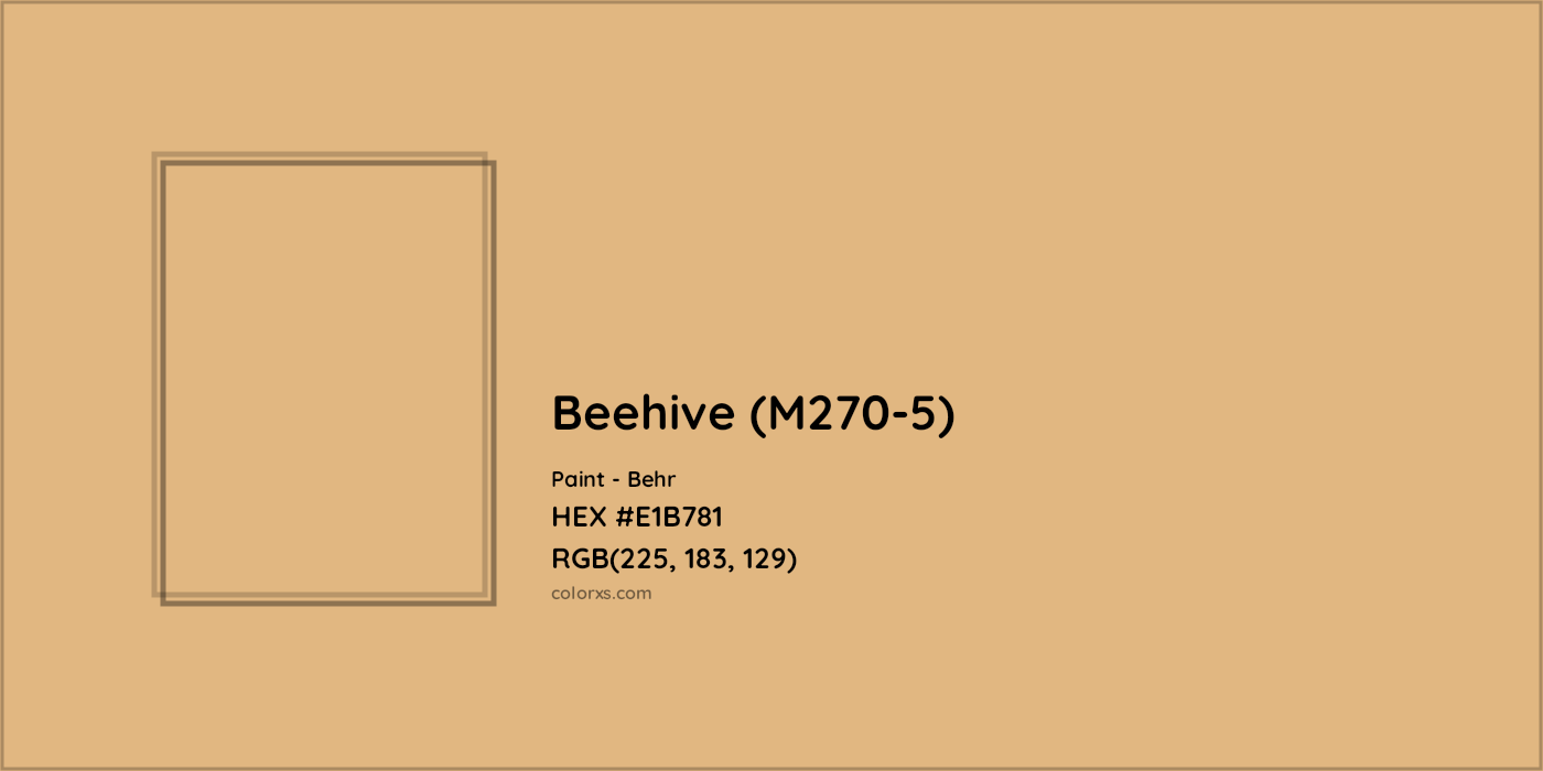 HEX #E1B781 Beehive (M270-5) Paint Behr - Color Code