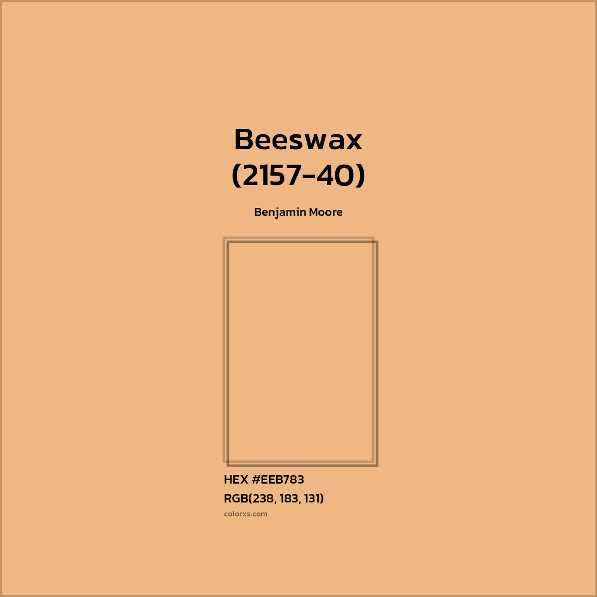 HEX #EEB783 Beeswax (2157-40) Paint Benjamin Moore - Color Code