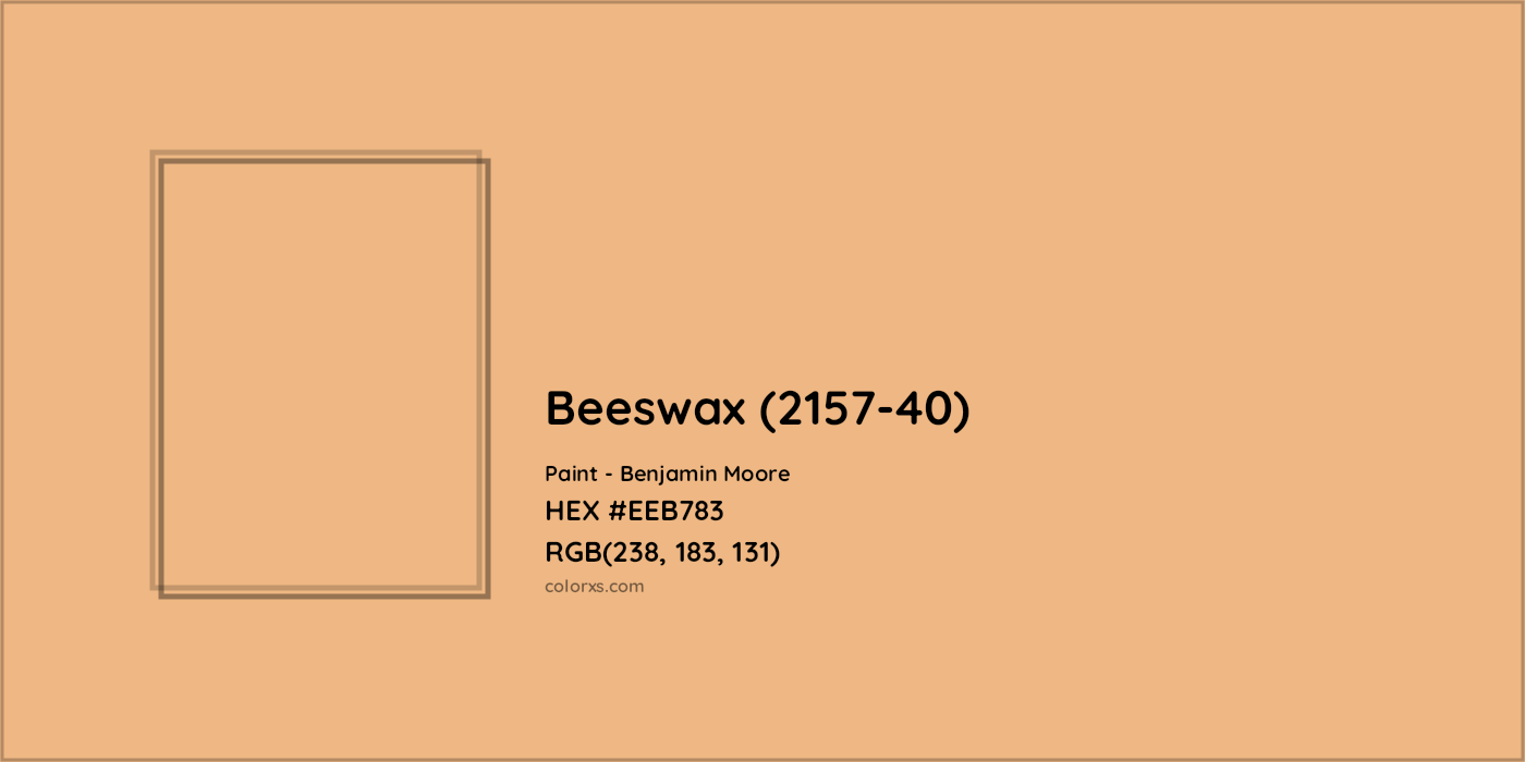 HEX #EEB783 Beeswax (2157-40) Paint Benjamin Moore - Color Code