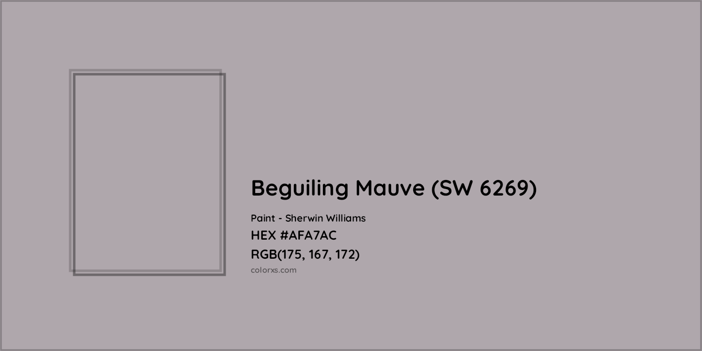 HEX #AFA7AC Beguiling Mauve (SW 6269) Paint Sherwin Williams - Color Code