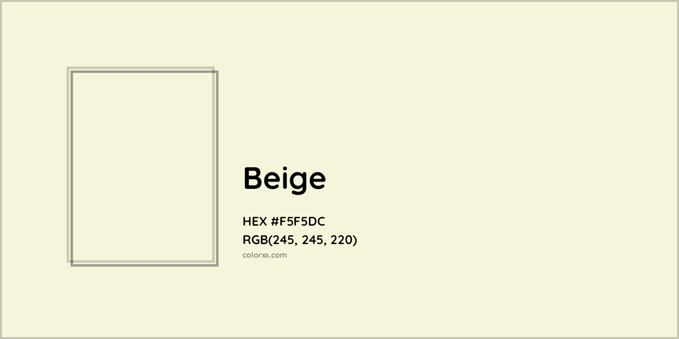 HEX #F5F5DC Beige Color - Color Code