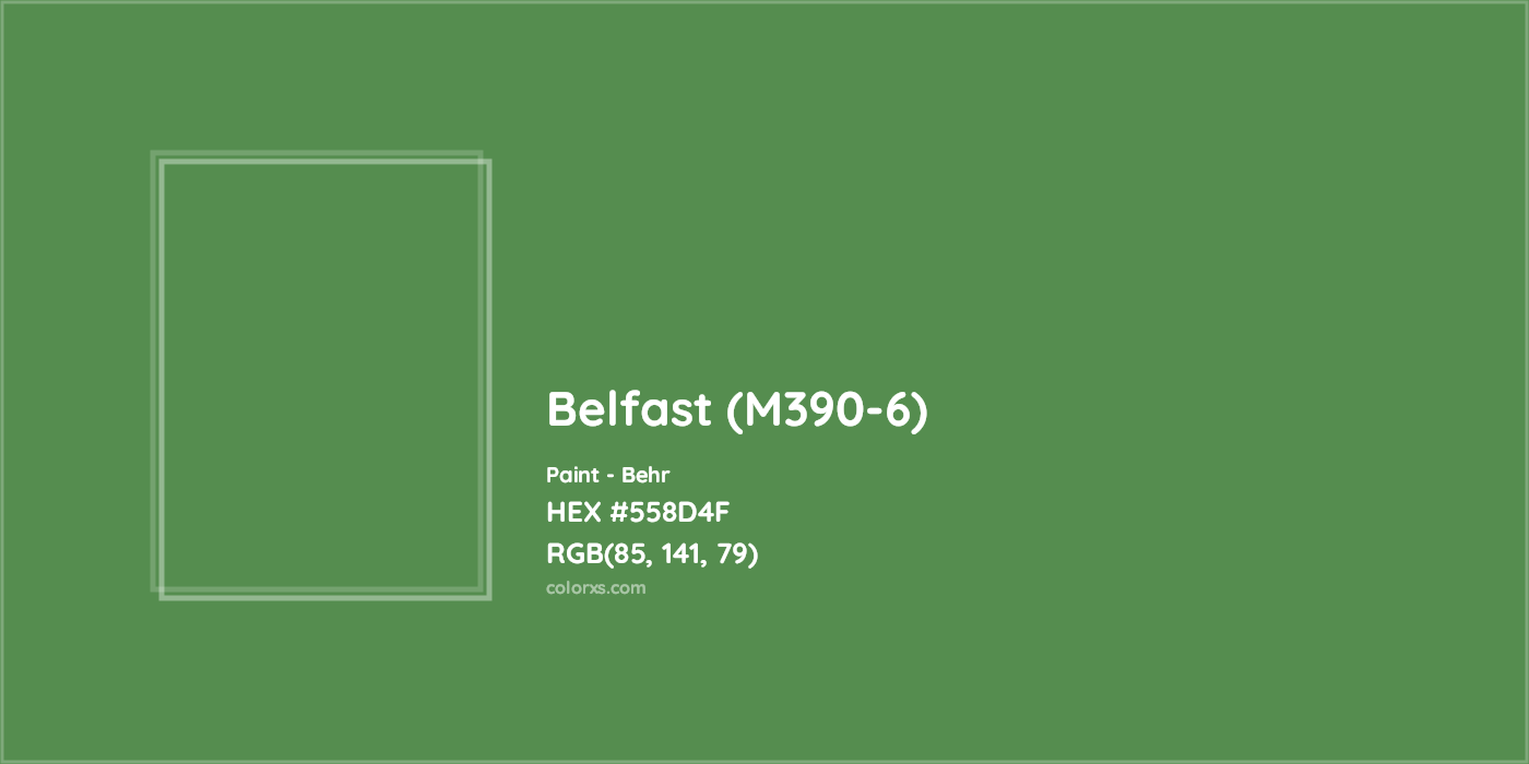 HEX #558D4F Belfast (M390-6) Paint Behr - Color Code
