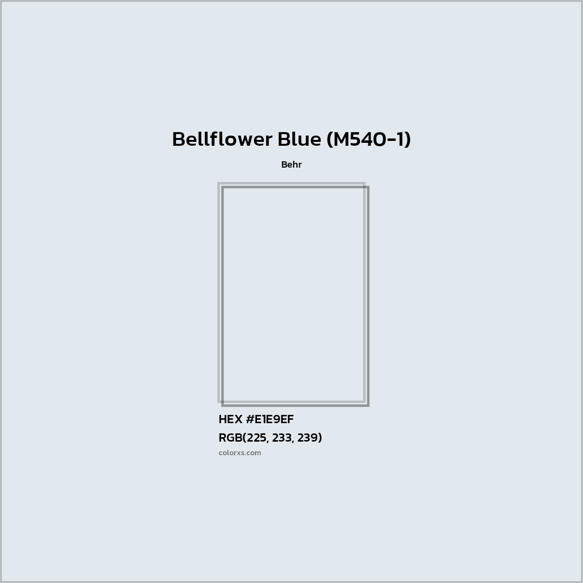 HEX #E1E9EF Bellflower Blue (M540-1) Paint Behr - Color Code