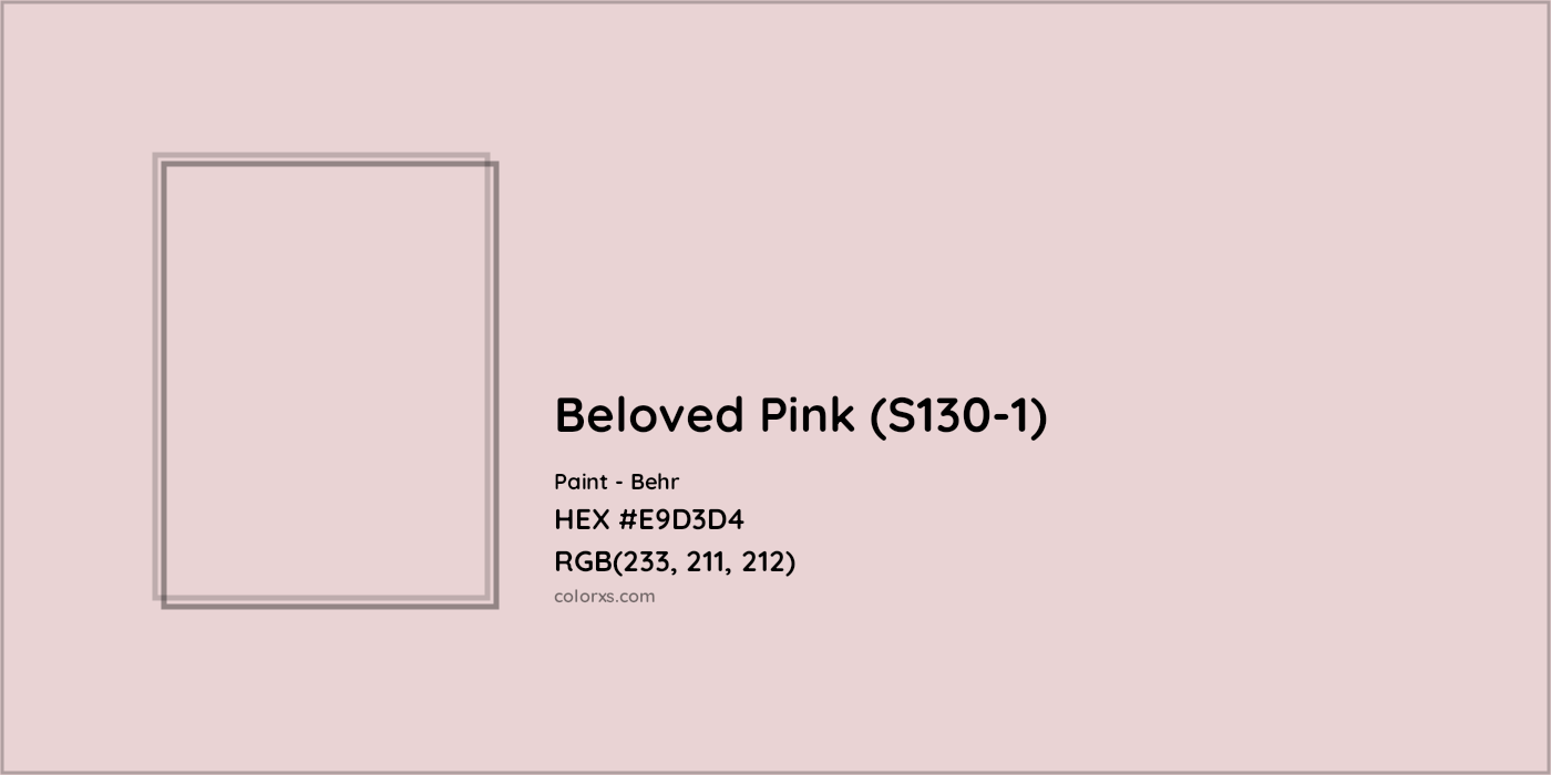 HEX #E9D3D4 Beloved Pink (S130-1) Paint Behr - Color Code