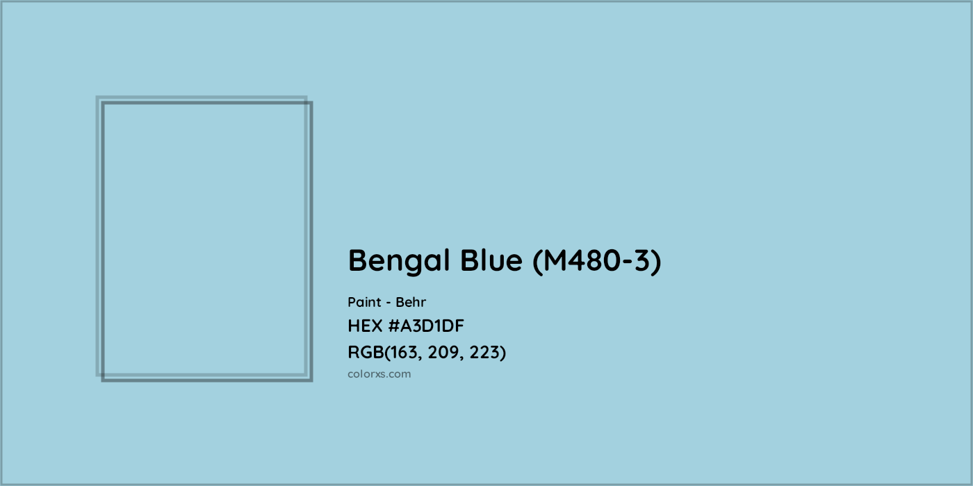 HEX #A3D1DF Bengal Blue (M480-3) Paint Behr - Color Code
