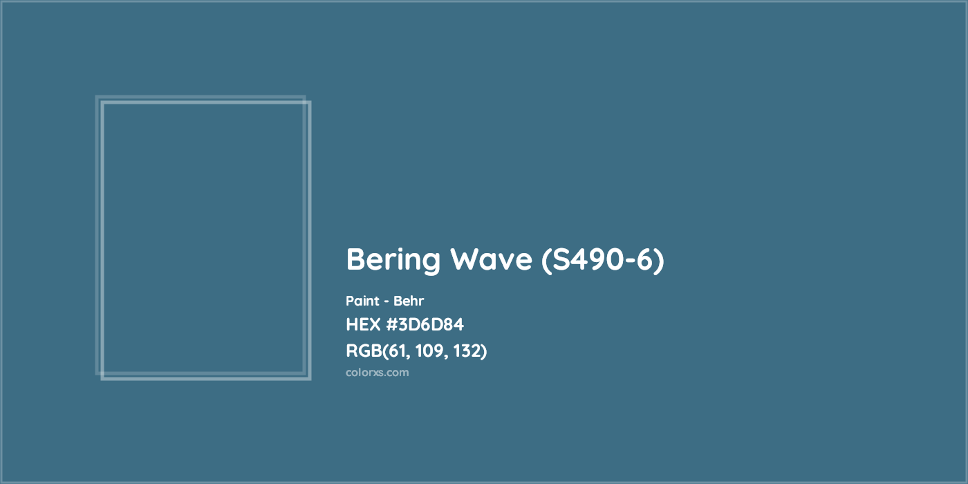 HEX #3D6D84 Bering Wave (S490-6) Paint Behr - Color Code