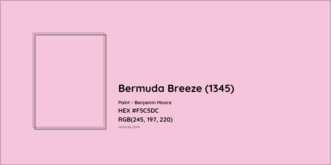 HEX #F5C5DC Bermuda Breeze (1345) Paint Benjamin Moore - Color Code