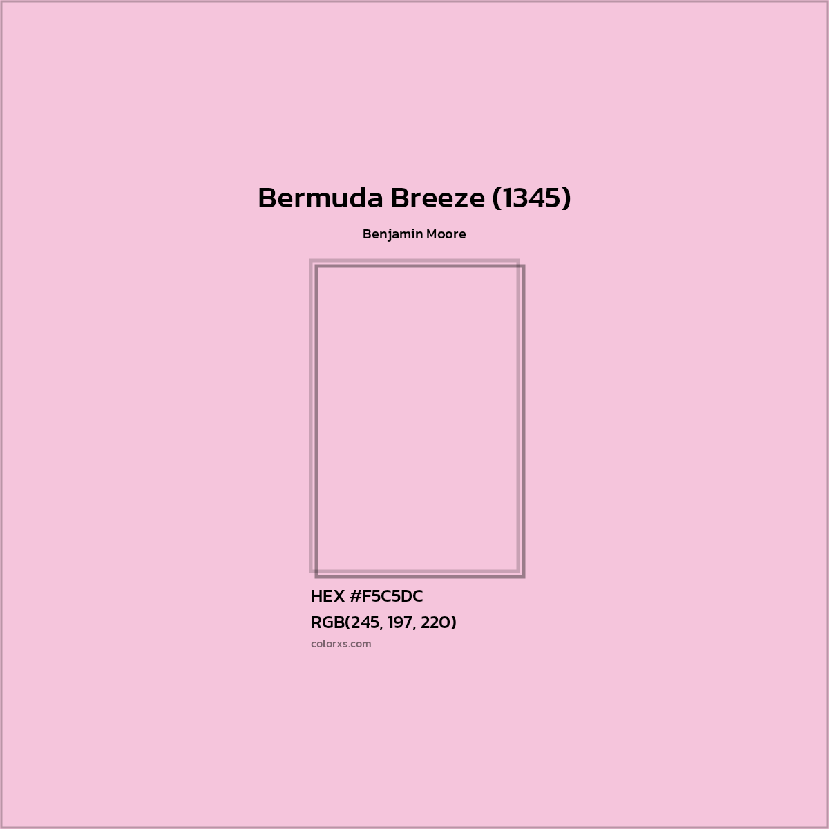 HEX #F5C5DC Bermuda Breeze (1345) Paint Benjamin Moore - Color Code