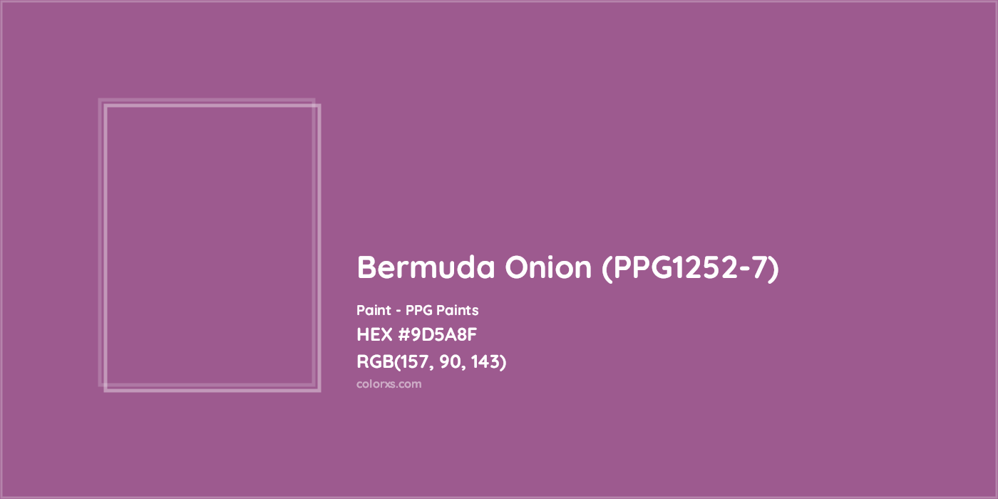 HEX #9D5A8F Bermuda Onion (PPG1252-7) Paint PPG Paints - Color Code