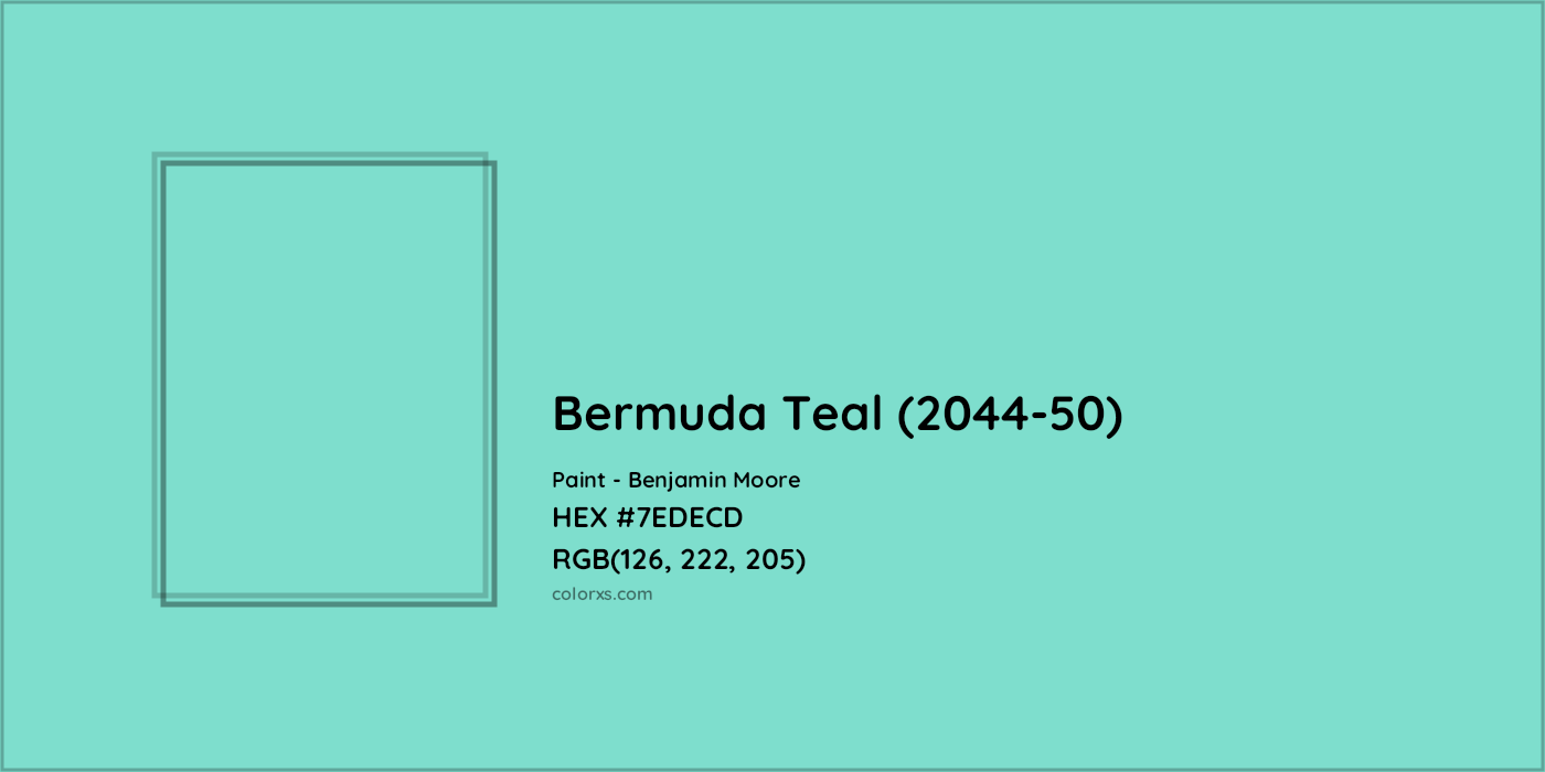 HEX #7EDECD Bermuda Teal (2044-50) Paint Benjamin Moore - Color Code