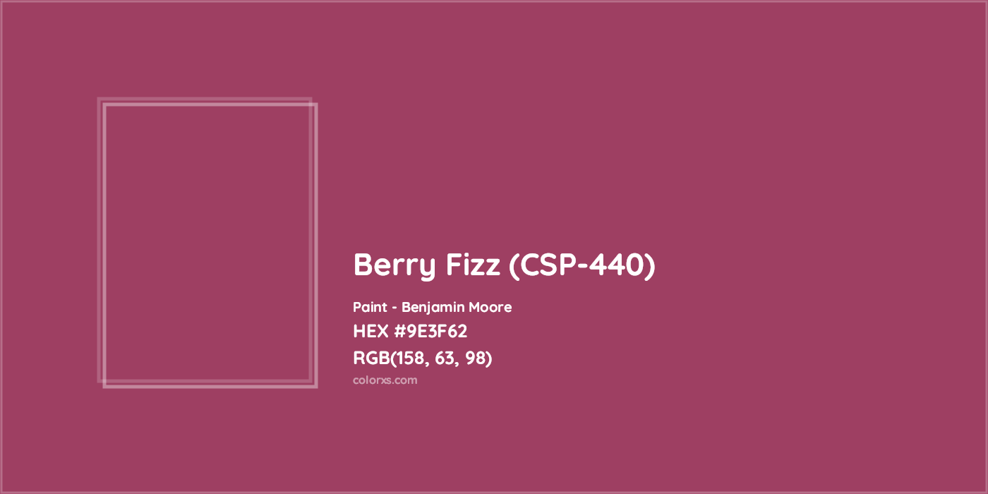HEX #9E3F62 Berry Fizz (CSP-440) Paint Benjamin Moore - Color Code