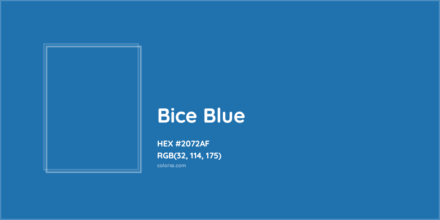 HEX #2072AF Bice Blue Color - Color Code