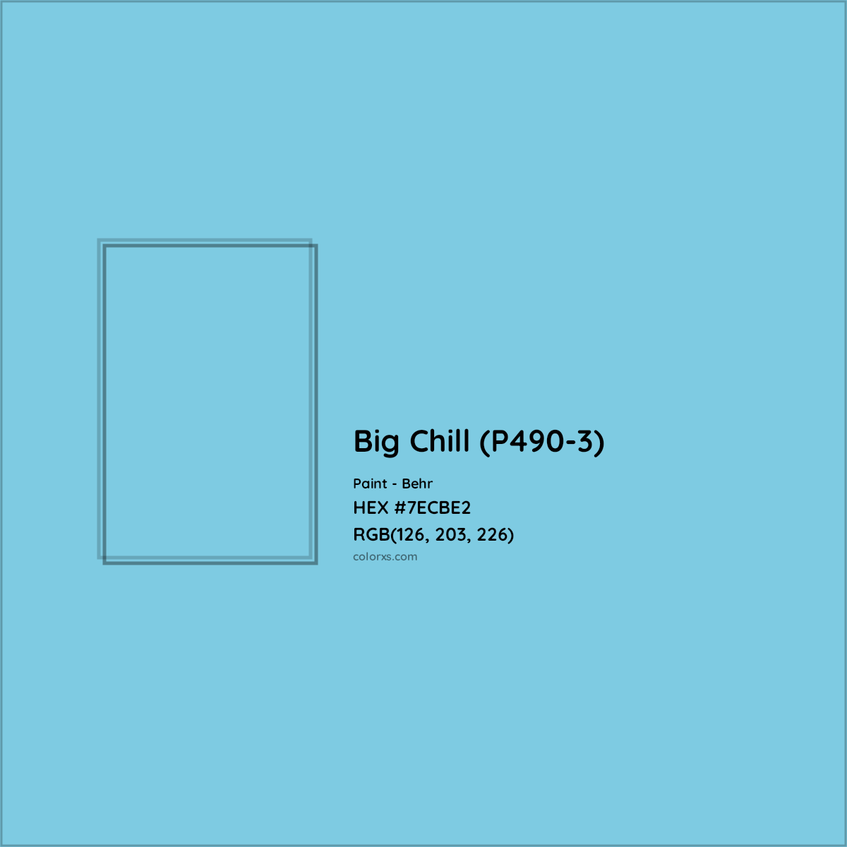 HEX #7ECBE2 Big Chill (P490-3) Paint Behr - Color Code