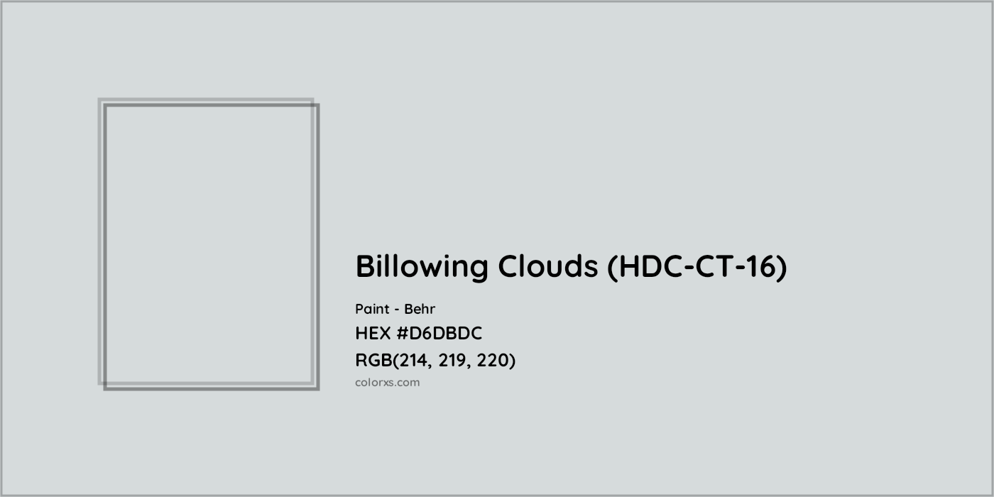 HEX #D6DBDC Billowing Clouds (HDC-CT-16) Paint Behr - Color Code