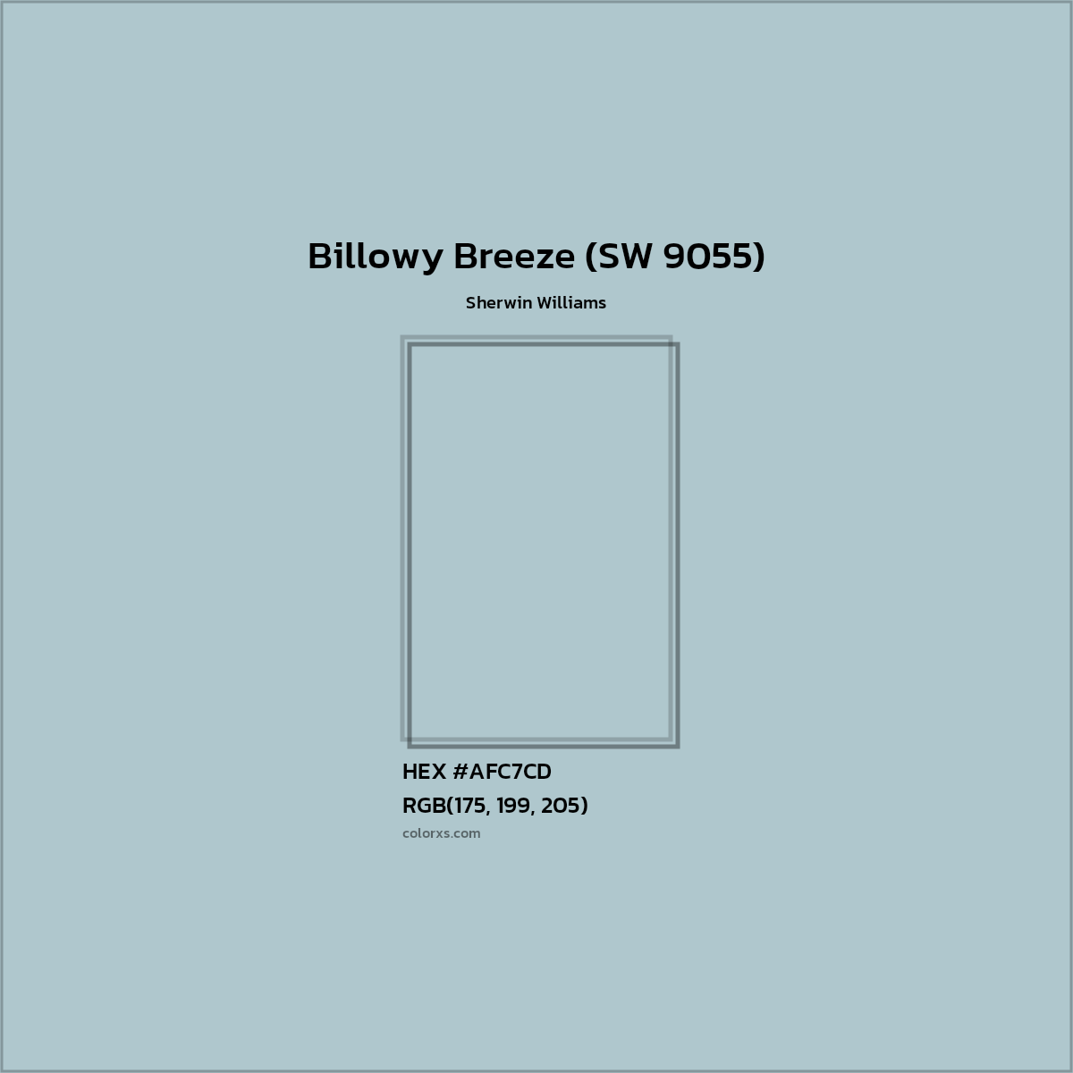 HEX #AFC7CD Billowy Breeze (SW 9055) Paint Sherwin Williams - Color Code