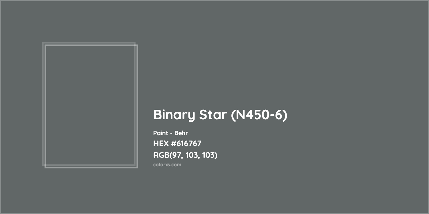 HEX #616767 Binary Star (N450-6) Paint Behr - Color Code