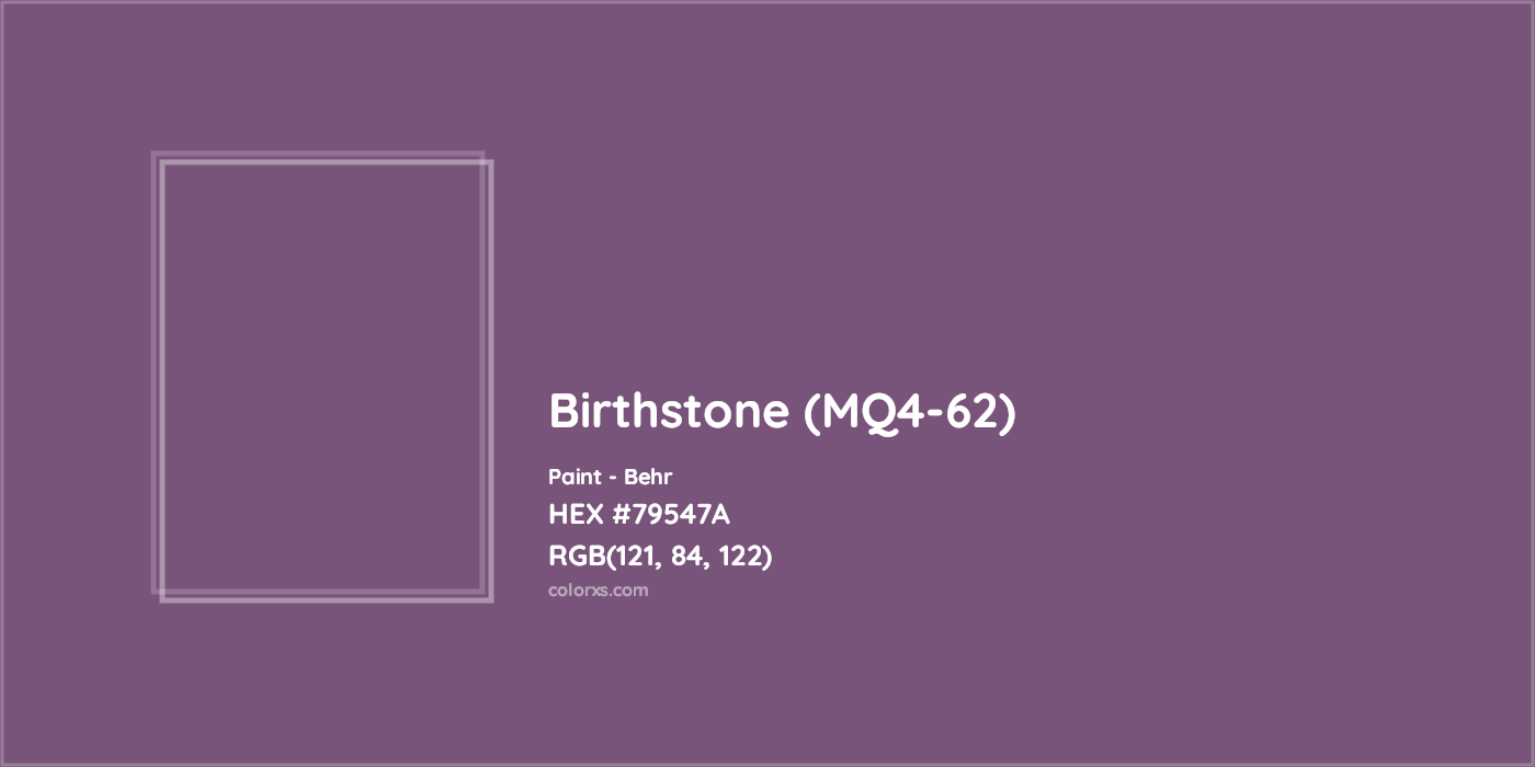 HEX #79547A Birthstone (MQ4-62) Paint Behr - Color Code