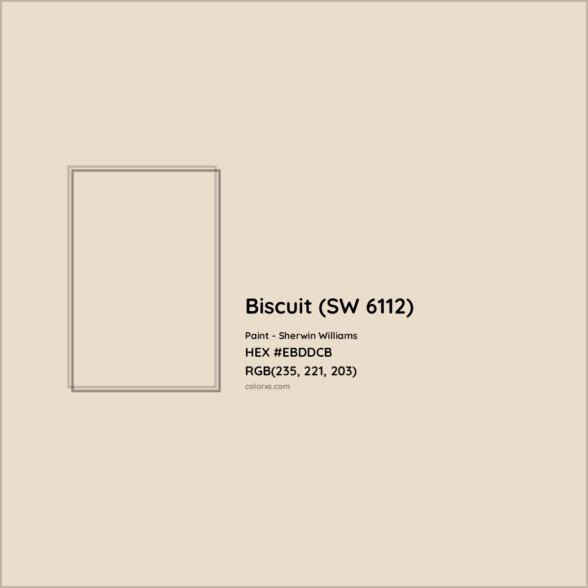 HEX #EBDDCB Biscuit (SW 6112) Paint Sherwin Williams - Color Code
