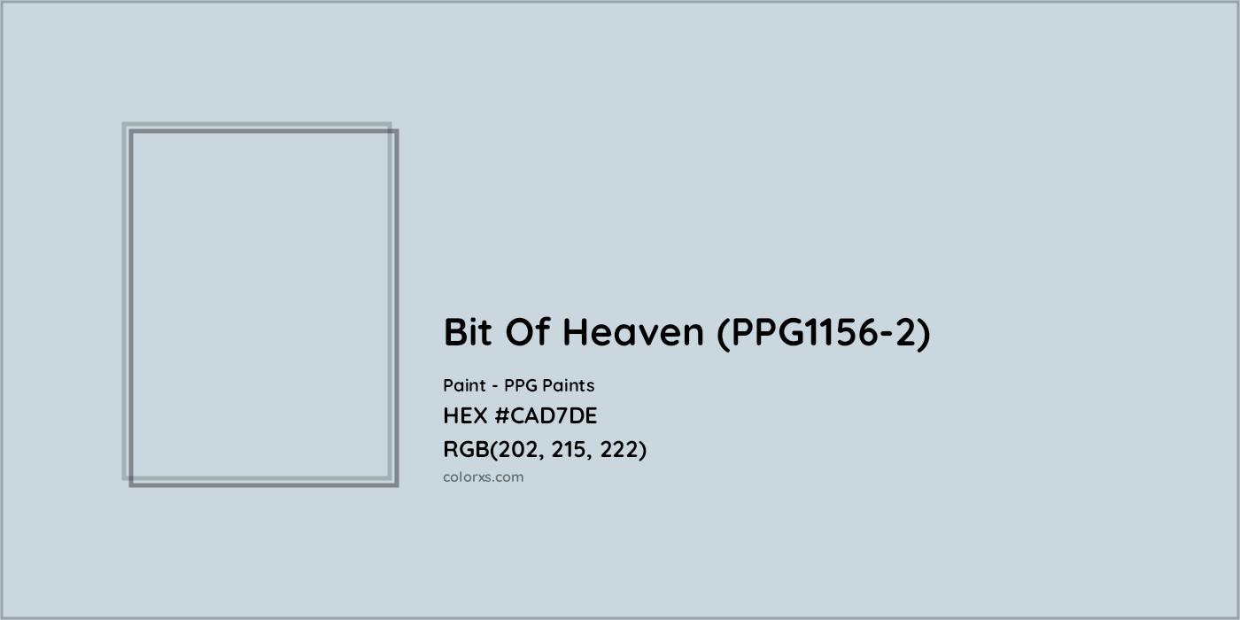 HEX #CAD7DE Bit Of Heaven (PPG1156-2) Paint PPG Paints - Color Code