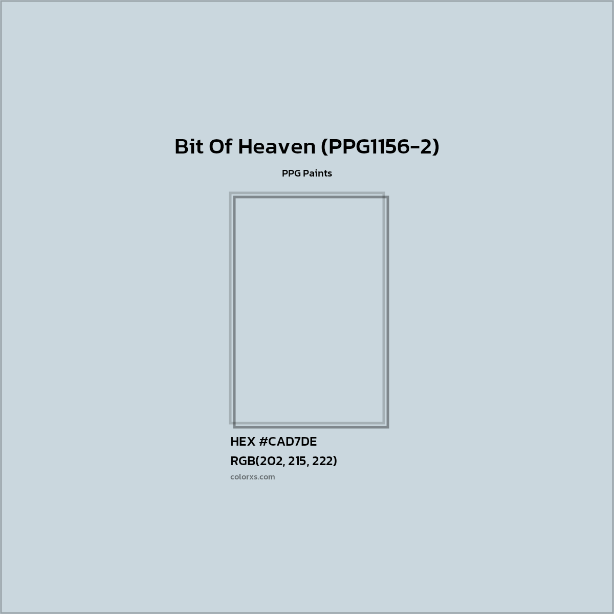 HEX #CAD7DE Bit Of Heaven (PPG1156-2) Paint PPG Paints - Color Code