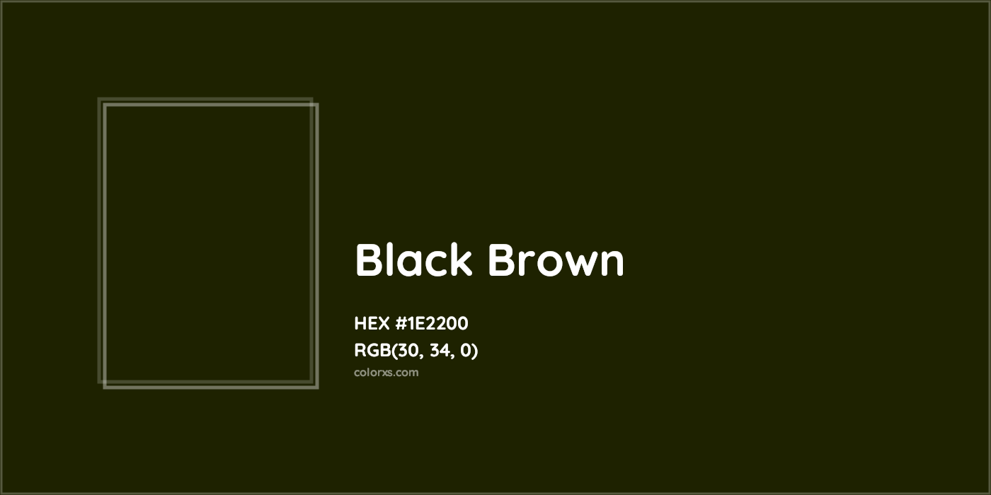 HEX #1E2200 Black Brown Color - Color Code