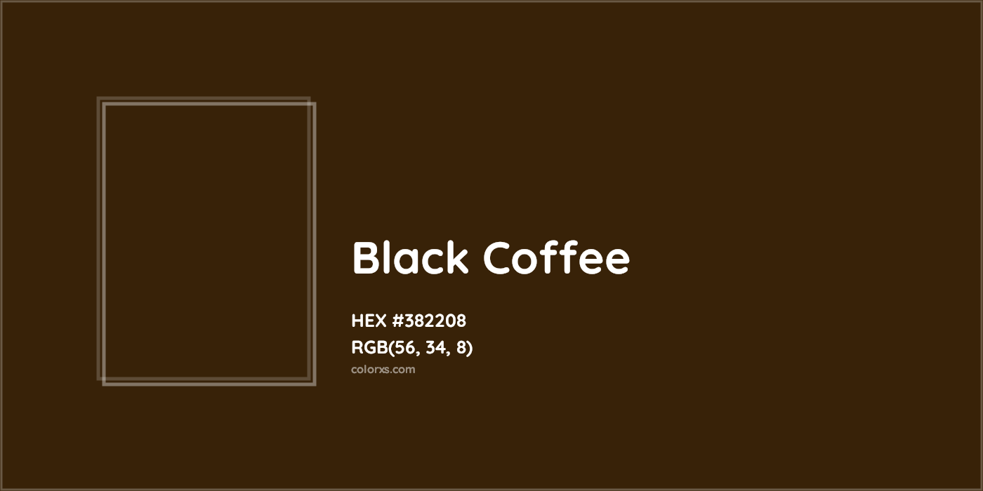 HEX #382208 Black Coffee Color - Color Code