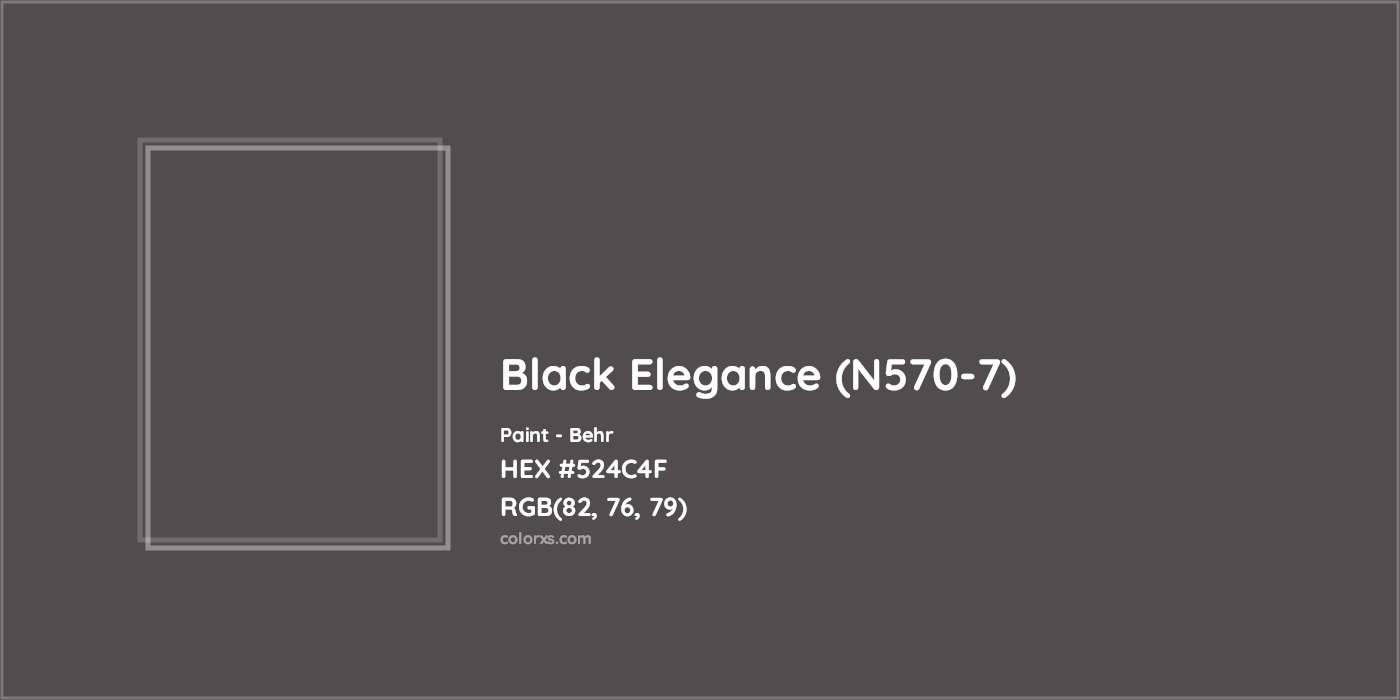 HEX #524C4F Black Elegance (N570-7) Paint Behr - Color Code