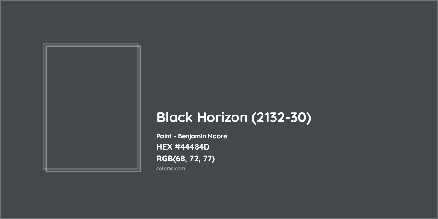 HEX #44484D Black Horizon (2132-30) Paint Benjamin Moore - Color Code