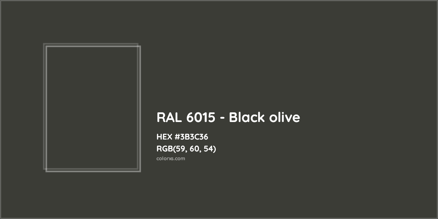 HEX #3B3C36 RAL 6015 - Black olive CMS RAL Classic - Color Code