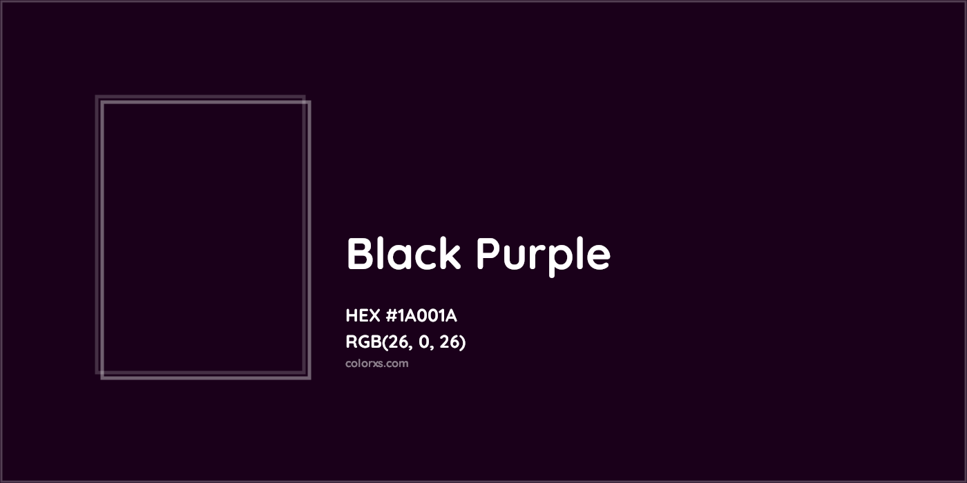 HEX #1A001A Black Purple Color - Color Code