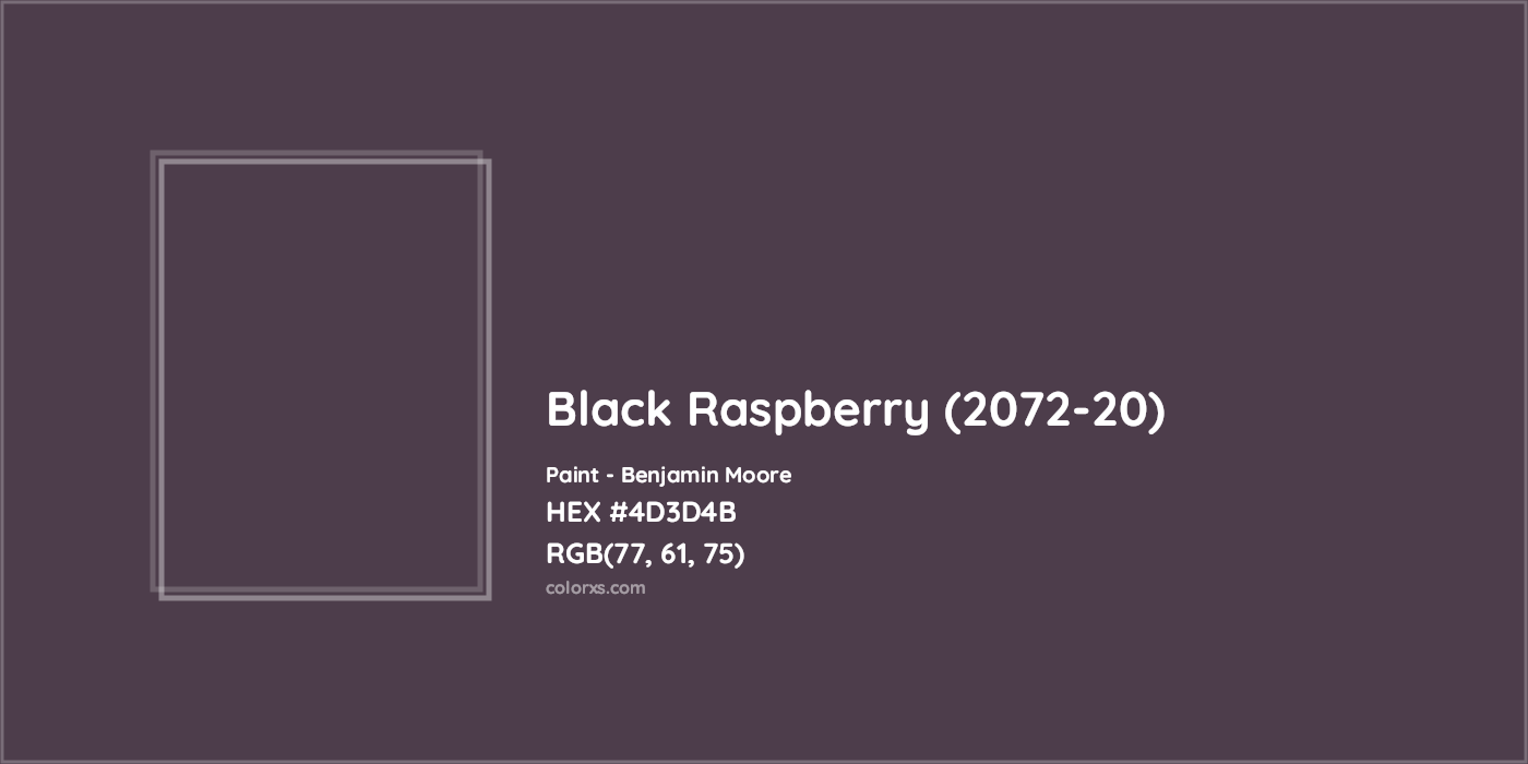 HEX #4D3D4B Black Raspberry (2072-20) Paint Benjamin Moore - Color Code