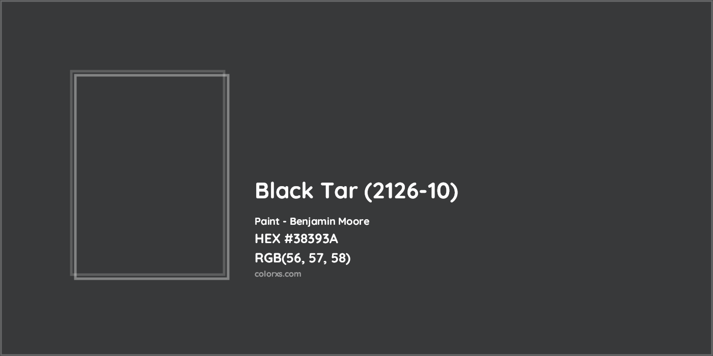HEX #38393A Black Tar (2126-10) Paint Benjamin Moore - Color Code