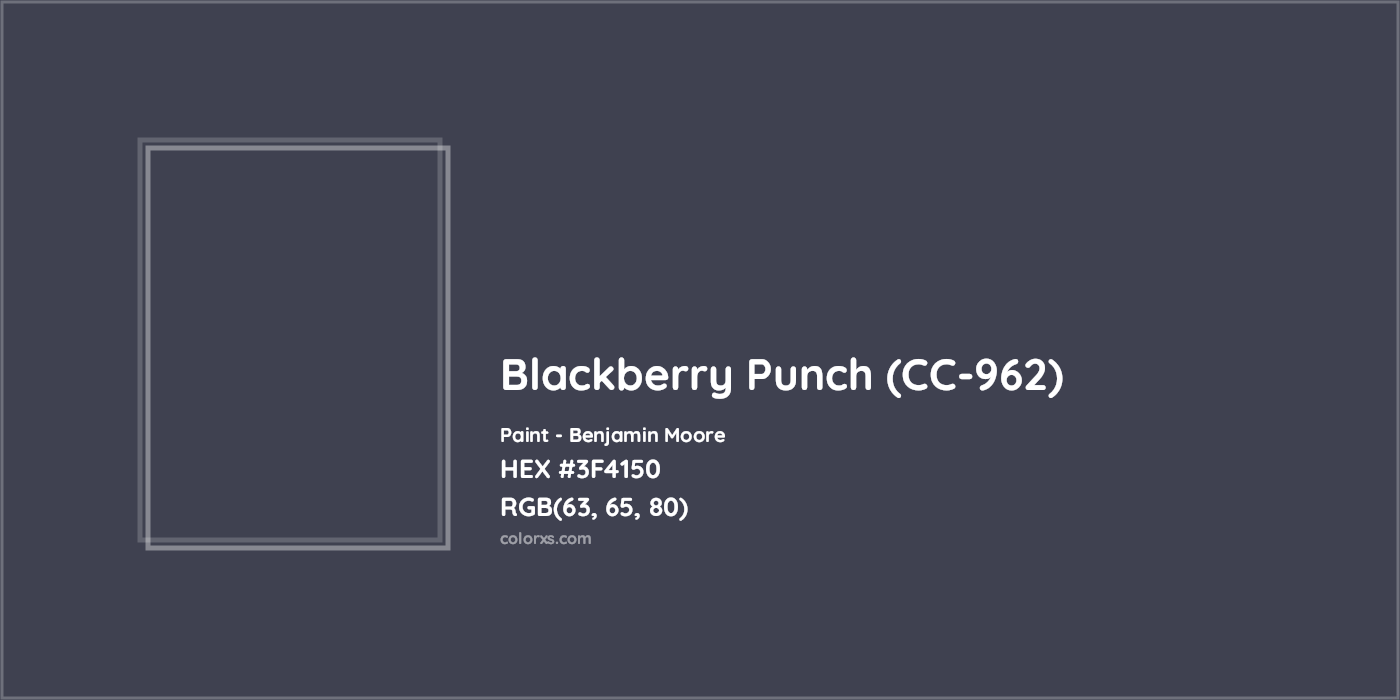 HEX #3F4150 Blackberry Punch (CC-962) Paint Benjamin Moore - Color Code