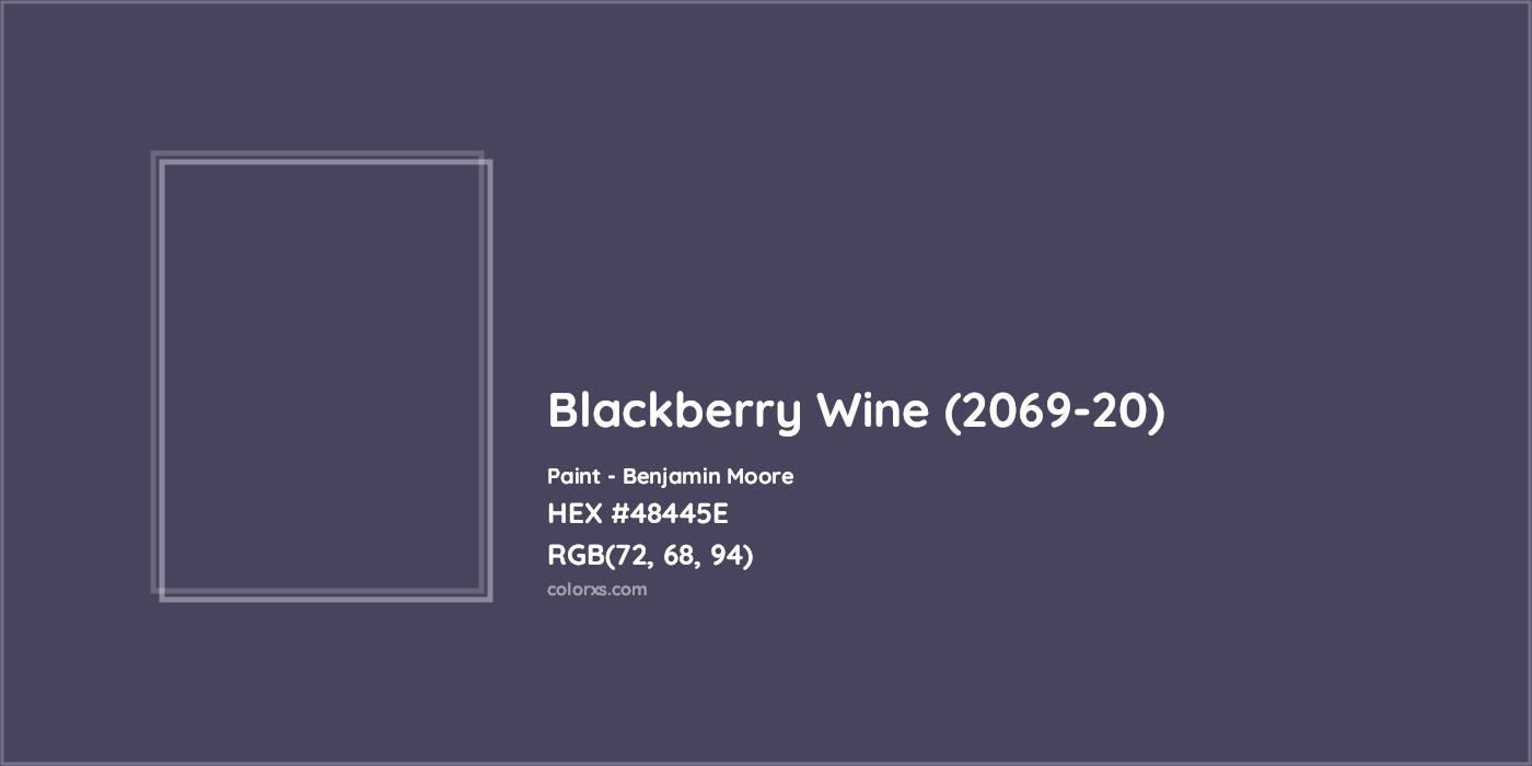 HEX #48445E Blackberry Wine (2069-20) Paint Benjamin Moore - Color Code