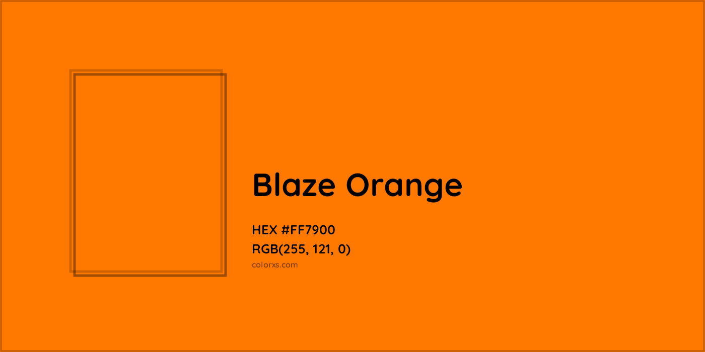 HEX #FF7900 Blaze Orange Color - Color Code