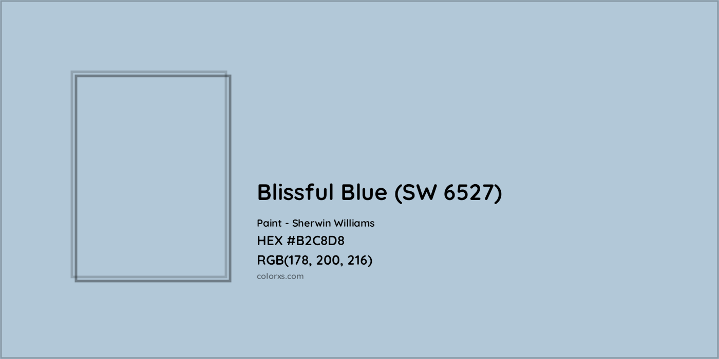HEX #B2C8D8 Blissful Blue (SW 6527) Paint Sherwin Williams - Color Code