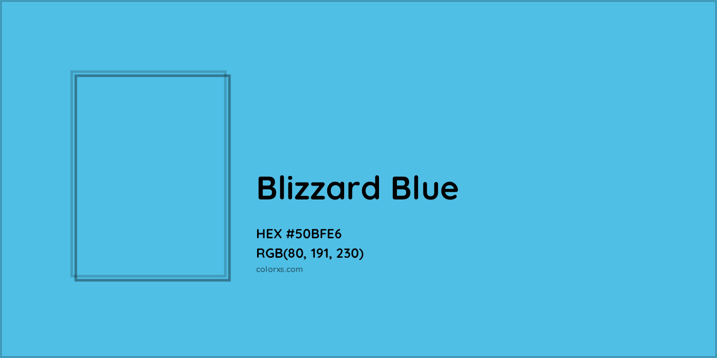 HEX #50BFE6 Blizzard Blue Color Crayola Crayons - Color Code